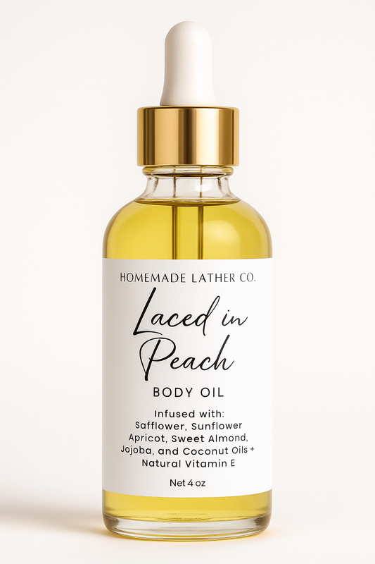 Laced In Peach Body Oil